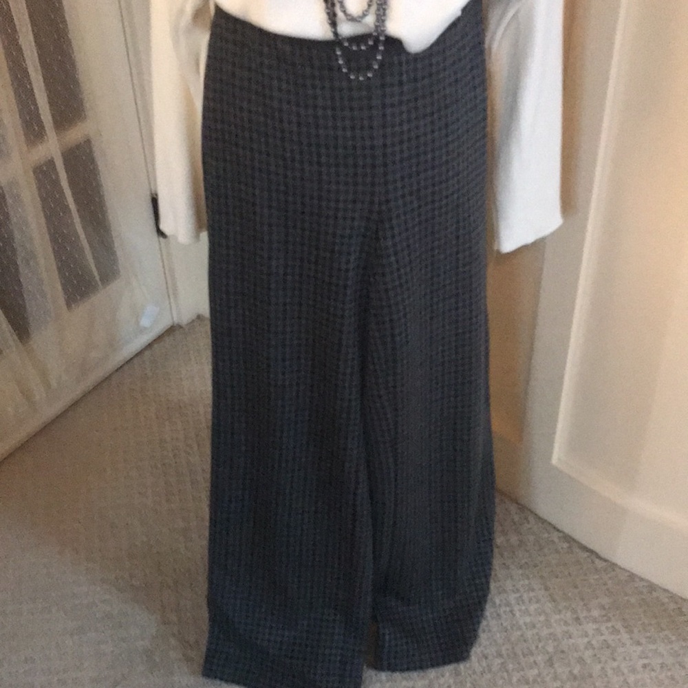 Jjill elastic band waist hounds tooth pants